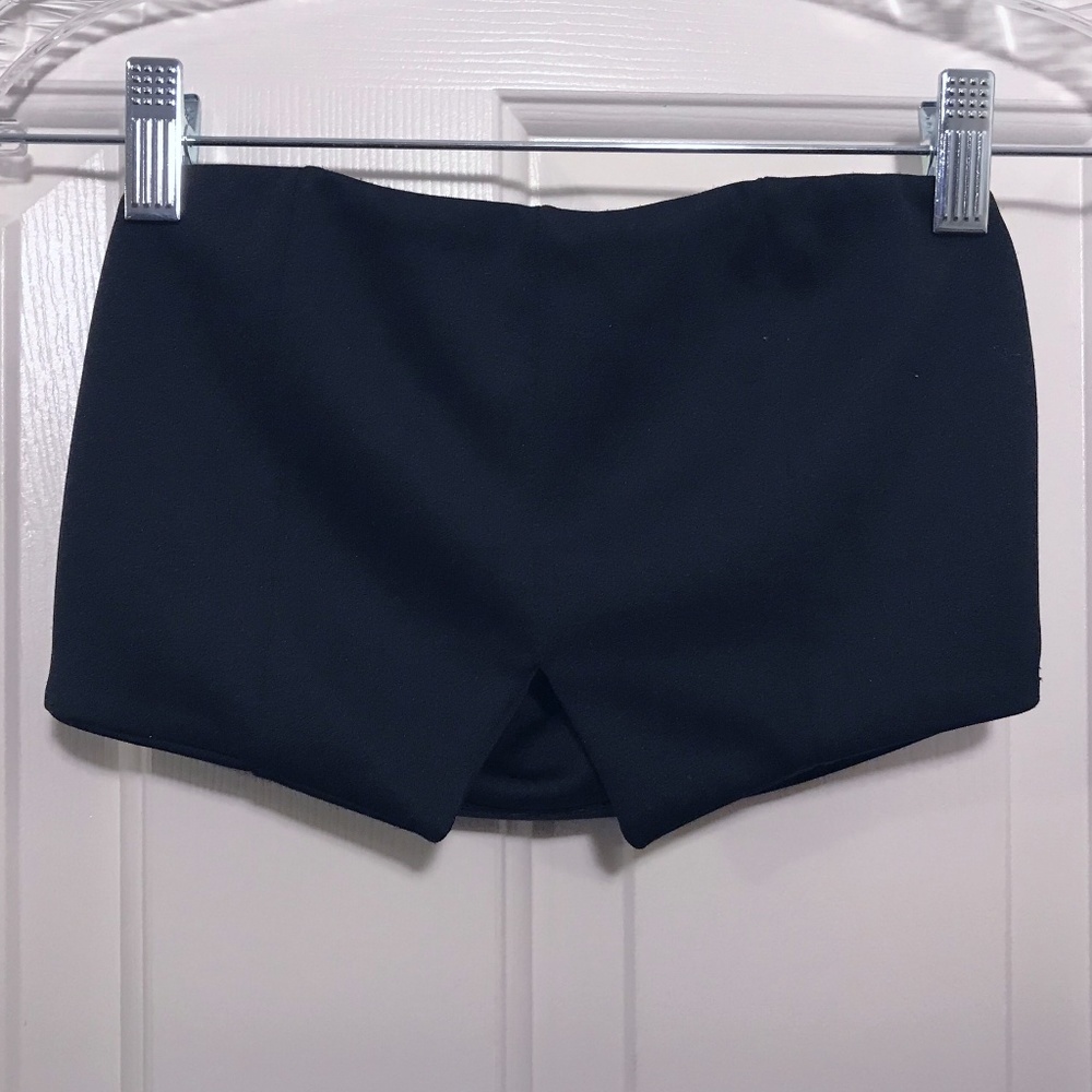 Black Strapless Crop Top | Small | NWOT